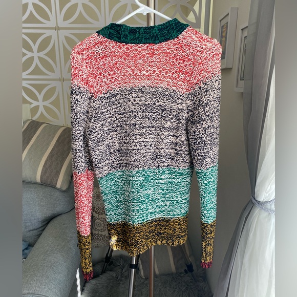 NWOT | Anthropologie | Maeve | Harmony Knit Cardigan | Botton Down | Striped | M - Picture 3 of 10